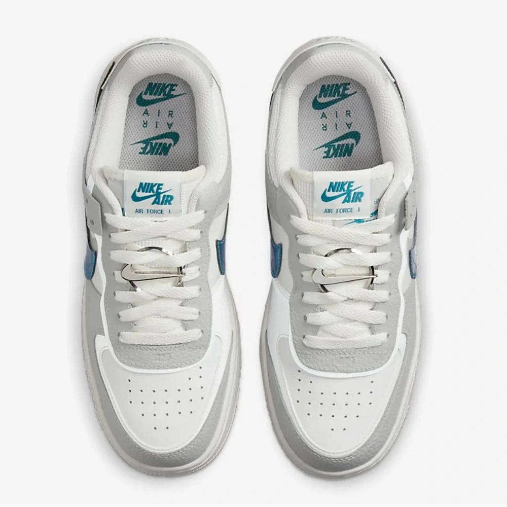 Nike Air Force 1 Shadow Metallic Teal Women’s Size 7.5 White Green Sneakers